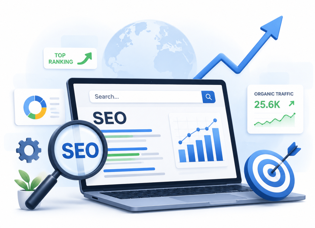 SEO growth and analytics illustration